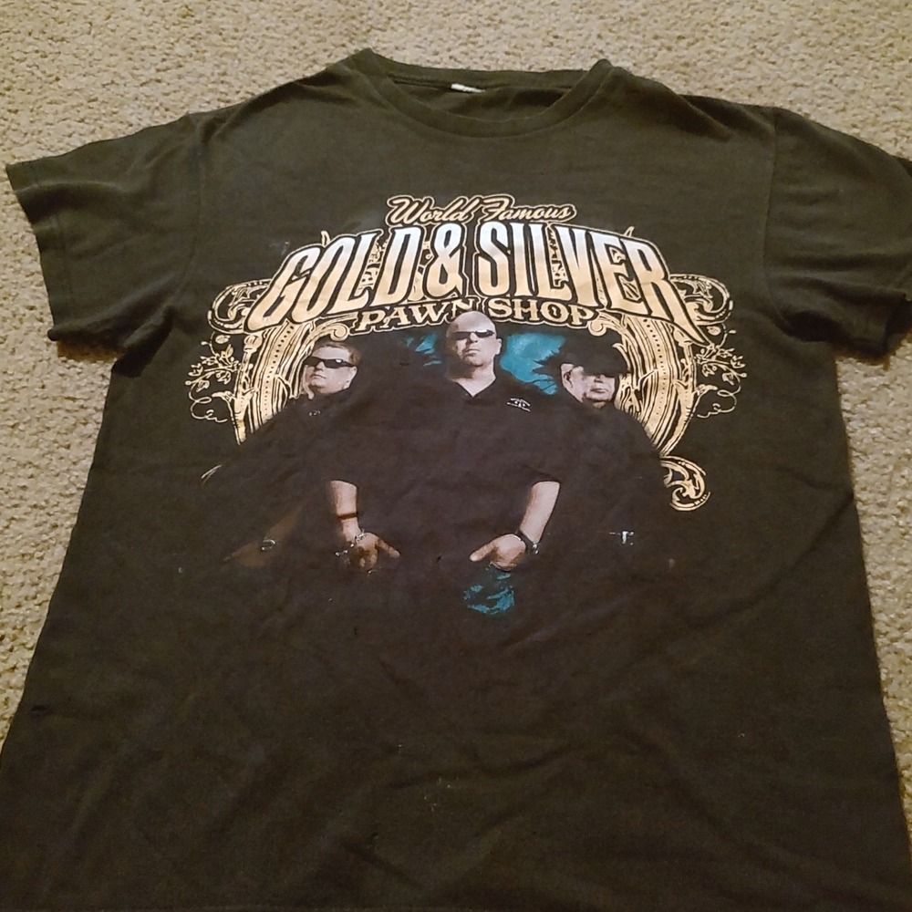 Gold & Silver Pawn Shop T-Shirt Mens M Black Good Pawn Stars‎ Graphic Tee